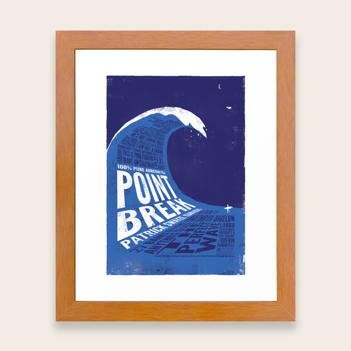 Point Break Framed Art Print By Graphicinvasion Society6