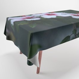 Three Hibiscus Flowers Tree Branch Tablecloth