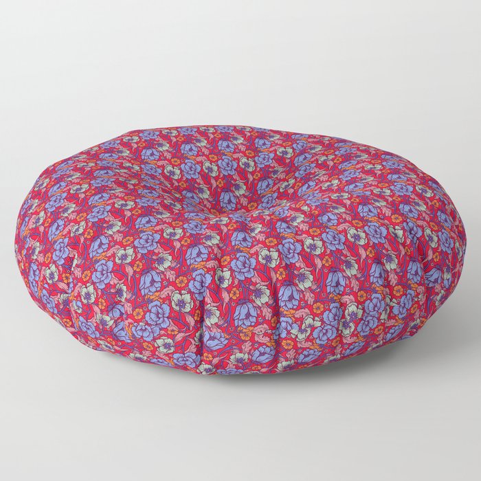 Red and blue Floor Pillow
