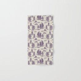 Purple Alien Abduction Toile De Jouy Pattern Hand & Bath Towel