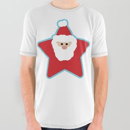 Santa star All Over Graphic Tee