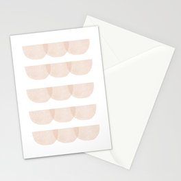 Pink collage shapes pattern Stationery Card