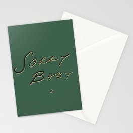 Sorry Baby - Green Stationery Card