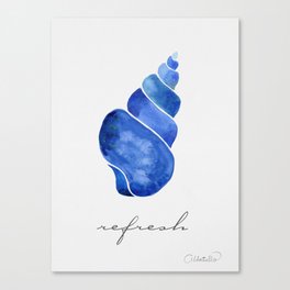 Shell - Refresh - Blue Canvas Print