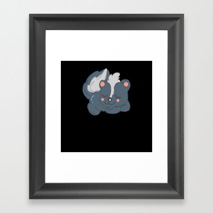 Sleeping Skunk Framed Art Print
