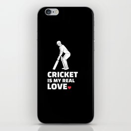 I love cricket Stylish cricket silhouette design for all cricket lovers. iPhone Skin