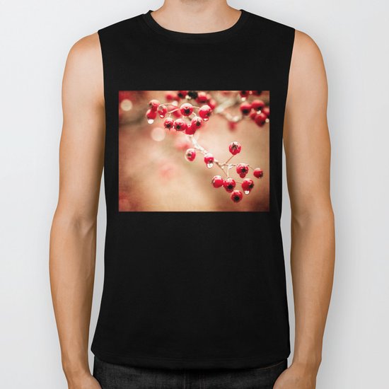 crabapples and raindrops Biker Tank