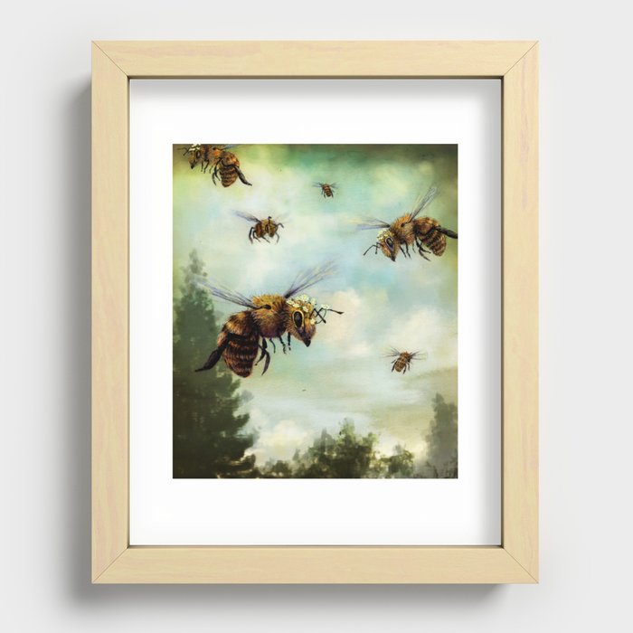 Crown of Bees Recessed Framed Print