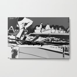 Off the Rails   - Skateboarder Metal Print