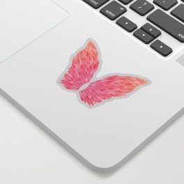 Pink Angel Wings Sticker