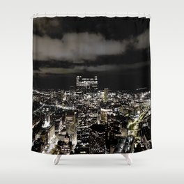 boston city skyline urban Shower Curtain