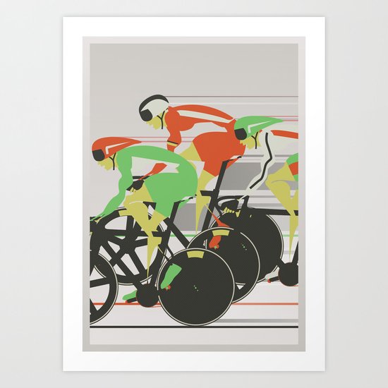 Velodrome Bike Race Art Print
