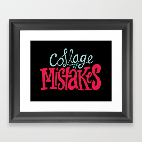 Collage of Mistakes Framed Art Print