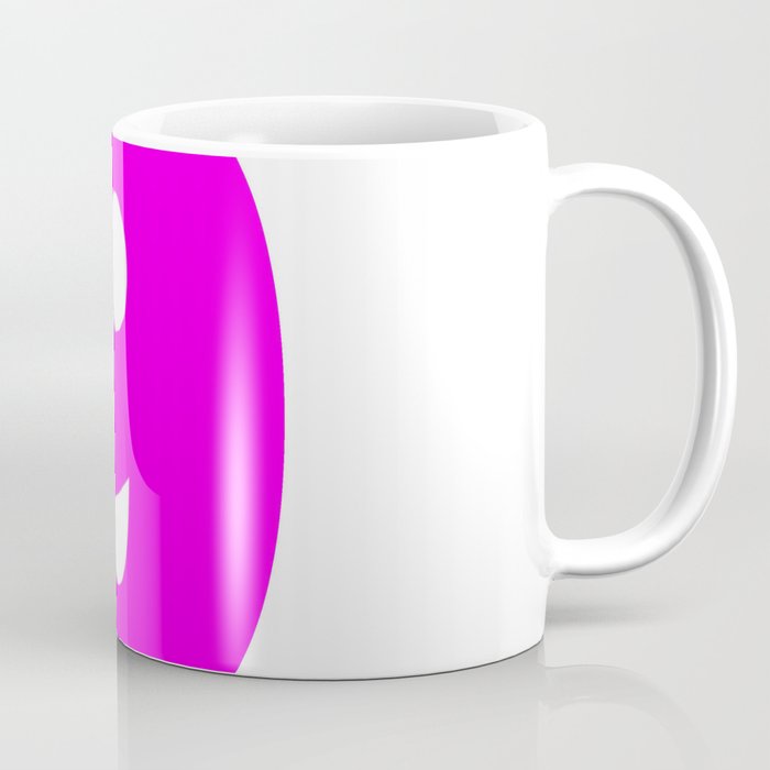 9 (Magenta & White Number) Coffee Mug