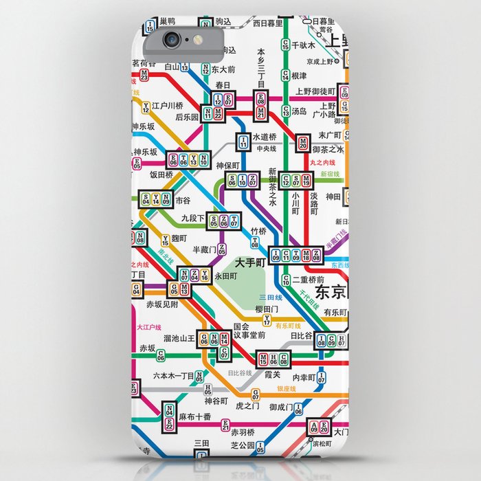 Tokyo Subway Map iPhone Case