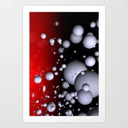 red white black -01- Art Print