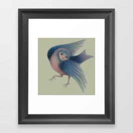 Blue Owl Girl Framed Art Print