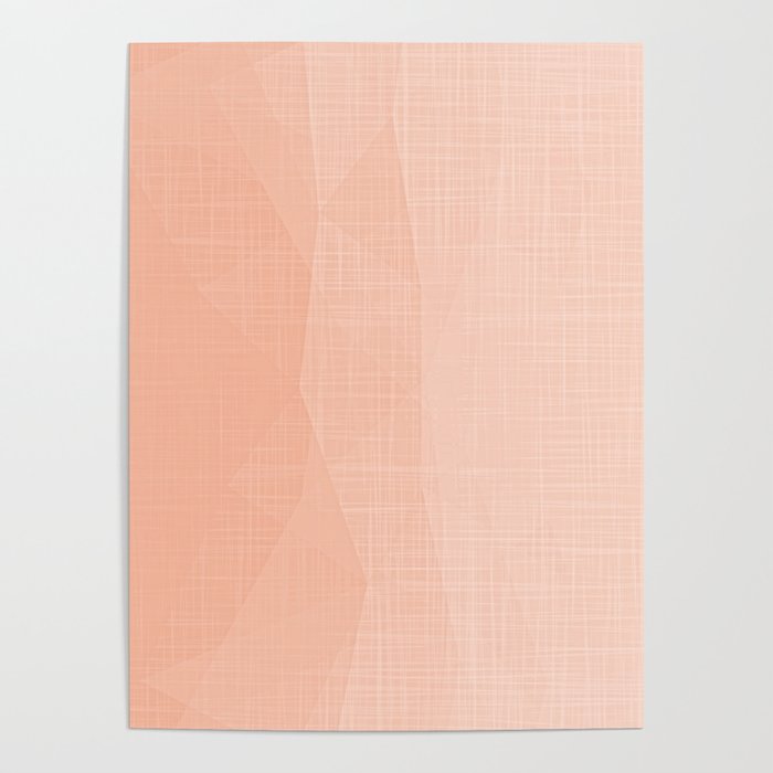 A Touch Of Peach - Soft Geometric Minimalist Poster
