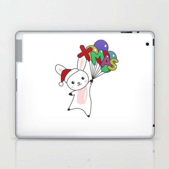 Bunny Merry Christmas Winter Animals Rabbit Laptop & iPad Skin
