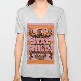 Tibetan Tiger // Stay Wild Color Wave V Neck T Shirt