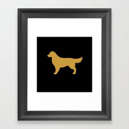 Golden Retriever (Black/Gold) Framed Art Print