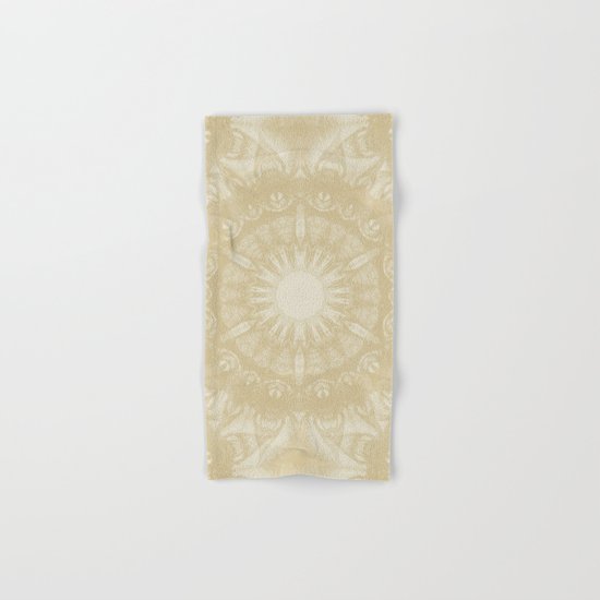 Peaceful kaleidoscope in beige Hand & Bath Towel