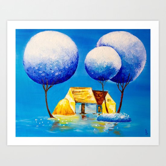 Fairy village Art Print
