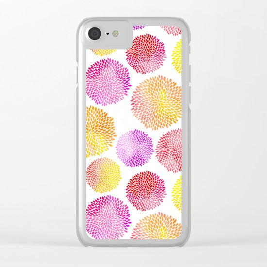 Yellow Red Purple Fireworks Clear iPhone Case