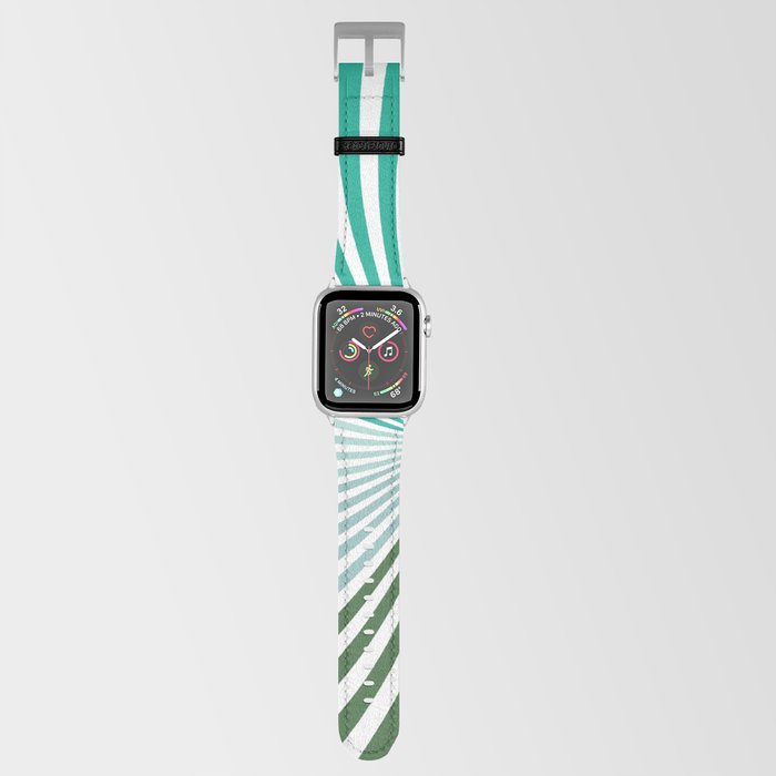 Green Twirl Op art Psychedelic Sixties  Apple Watch Band