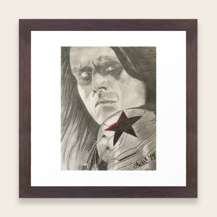 Bucky Barnes The Winter Soldier Framed Art Print By Amc22 Society6