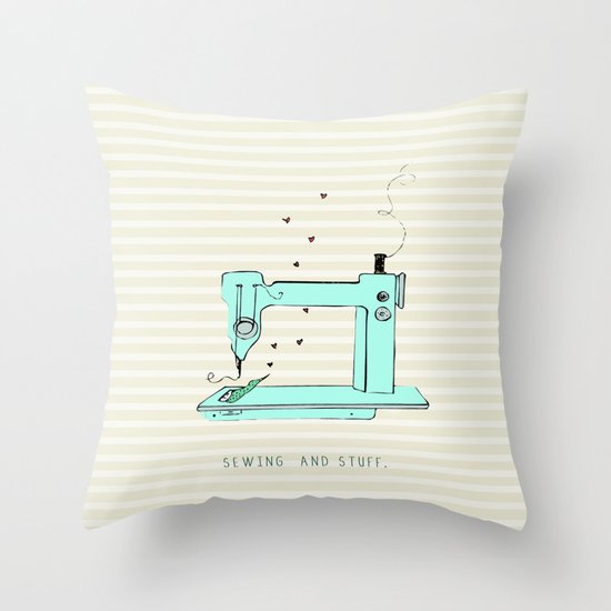 sew and stuff... Throw Pillow