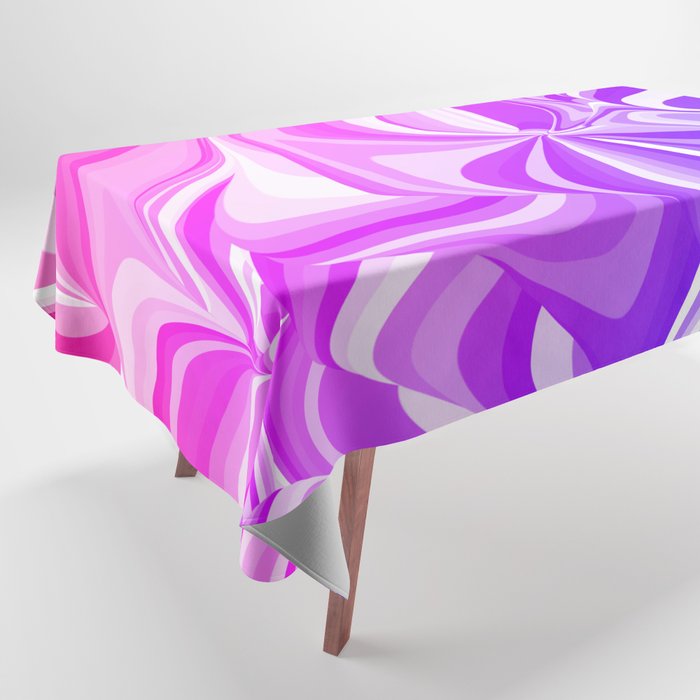 Magenta Purple Blue Gradient Ombre Swirl Pattern Tablecloth