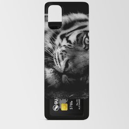 Eye of the tiger black and white portrait photograph / photography / photographs wall decor Android Card Case