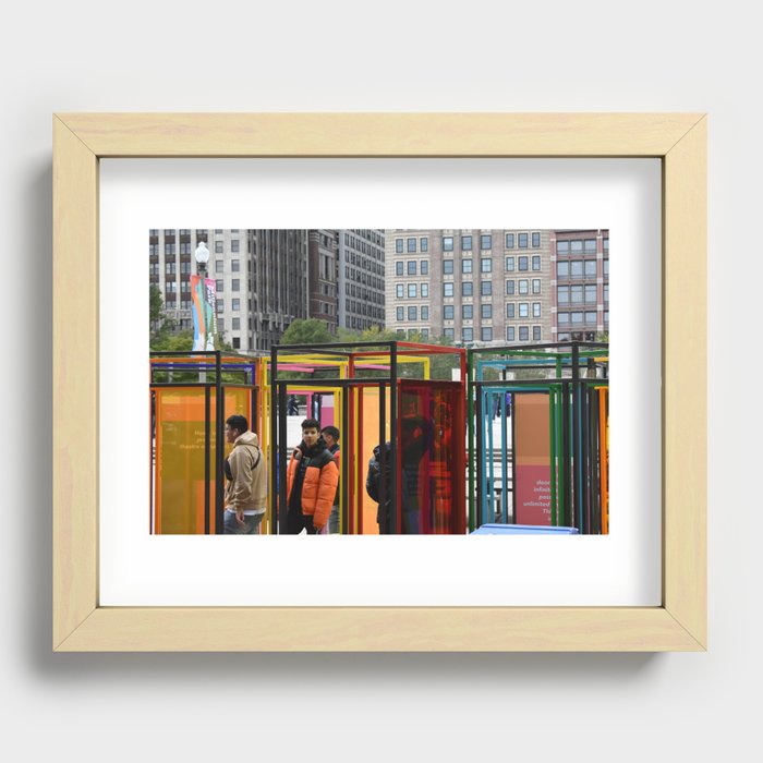 colorful findings Recessed Framed Print