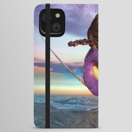 Guinea Pig On Donut Tightrope iPhone Wallet Case