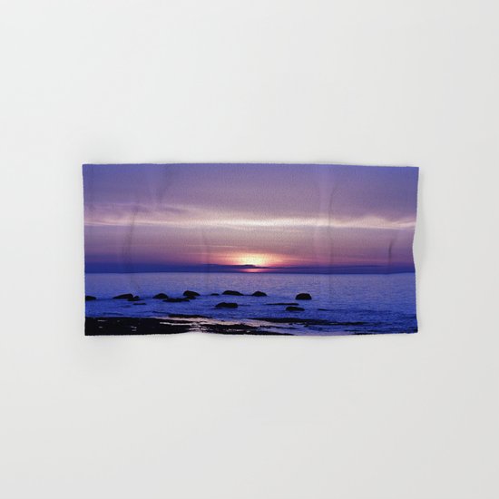 Blue and Purple Sunset on the Sea Hand & Bath Towel