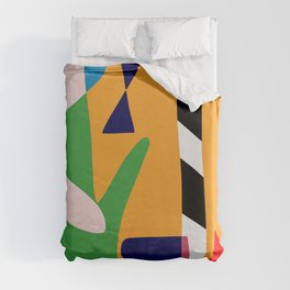 Bold and vibrant abstract shapes Duvet Cover
