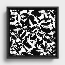 Birds pattern Framed Canvas