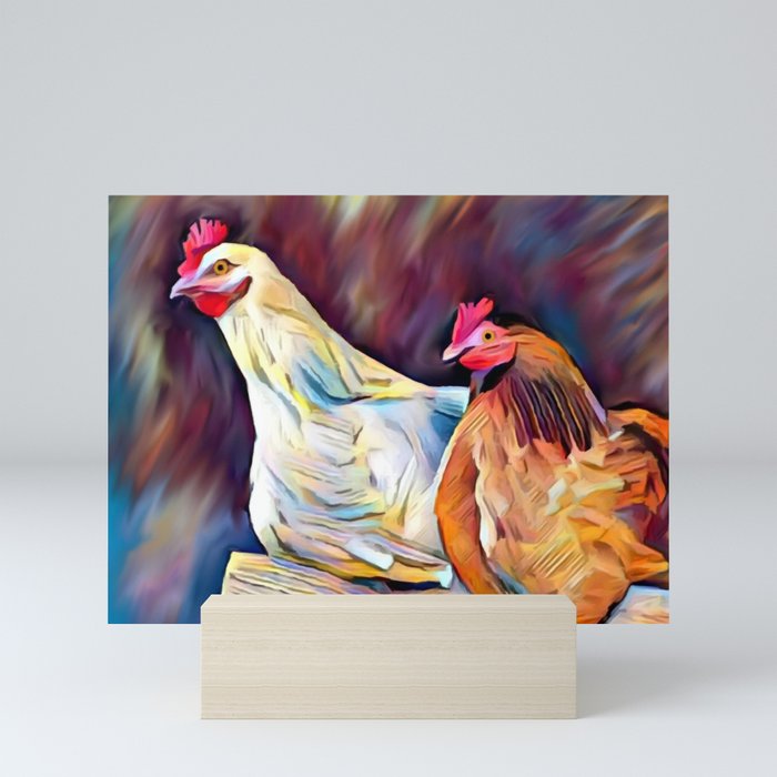 Chickens Mini Art Print