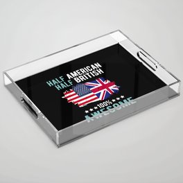 Half American Half British Acrylic Tray