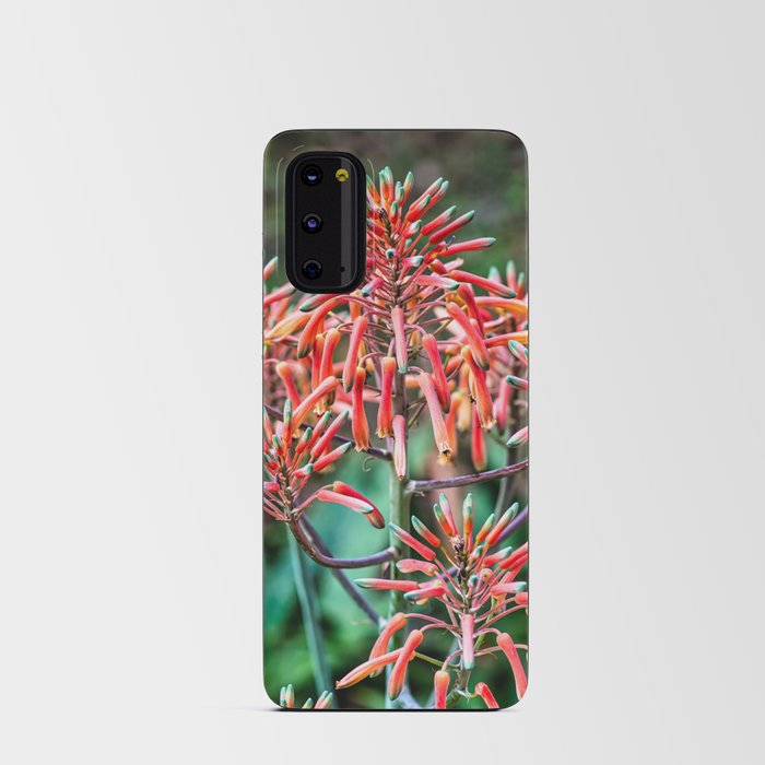 Red Tubular Flower Android Card Case