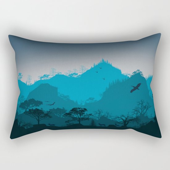 Dark mountain design Rectangular Pillow