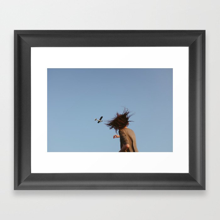 Kelly and the Airplane Framed Art Print