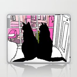 Window Cats Silhouette Spring Morning Laptop Skin