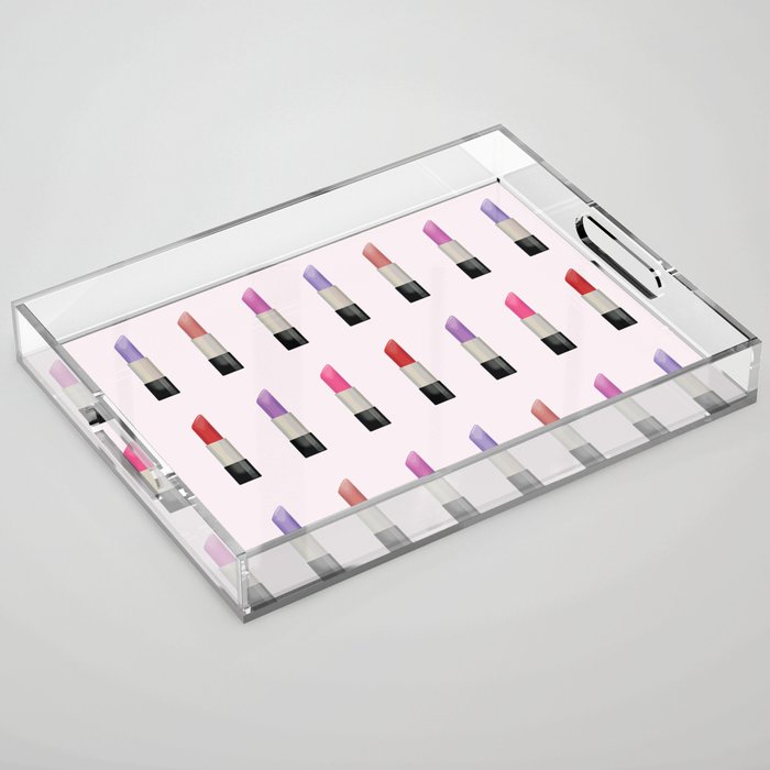 Lipstick Pattern Acrylic Tray