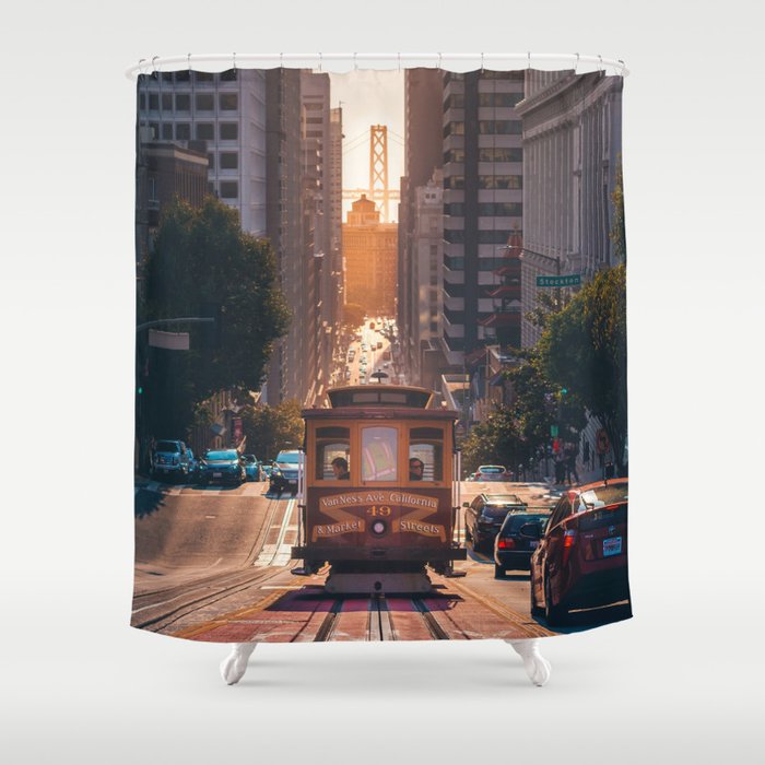 San Francisco Trolley (Color) Shower Curtain