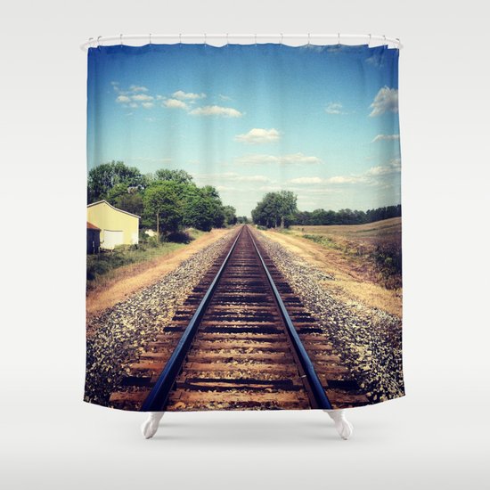Railroad Tracks Shower Curtain
