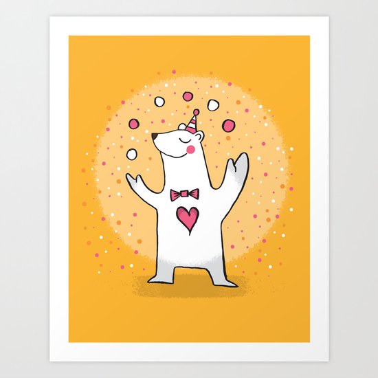 CIRCUS BEAR Art Print