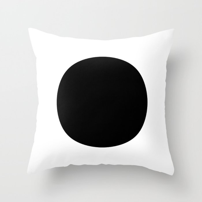 The Circle – Black Throw Pillow