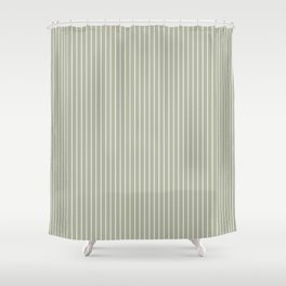 Lines #6 (Sage Green) Shower Curtain